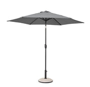 Ombrellone da Giardino con Snodo 6 Stecche Ø270x235h cm Telo in Poliestere Kalife Grigio Scuro