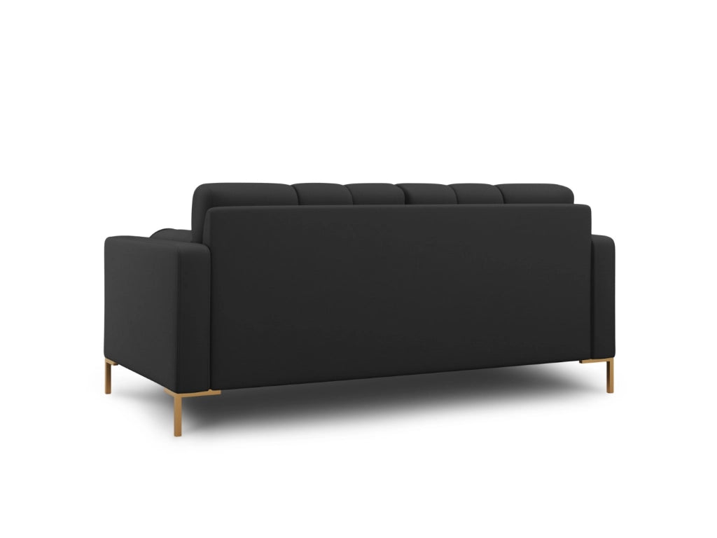 Cosmopolitan Design - Divano "Bali" 2 posti in tessuto strutturato grigio scuro 