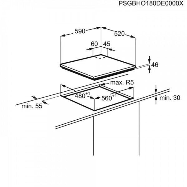 Electrolux KGG643753K Piano cottura Serie 800 Flamelight 60cm