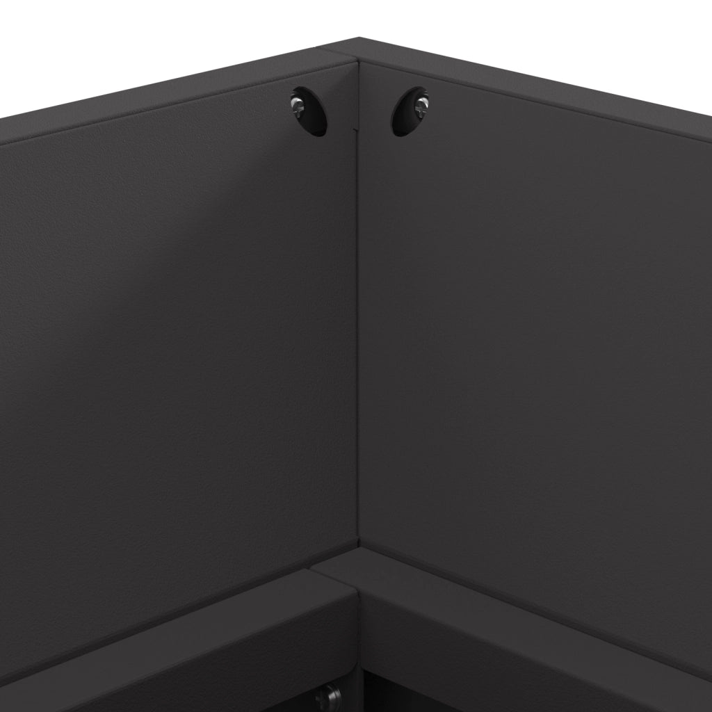 Braciere con Stoccaggio per Legna Nero 160x45x35 cm Acciaio