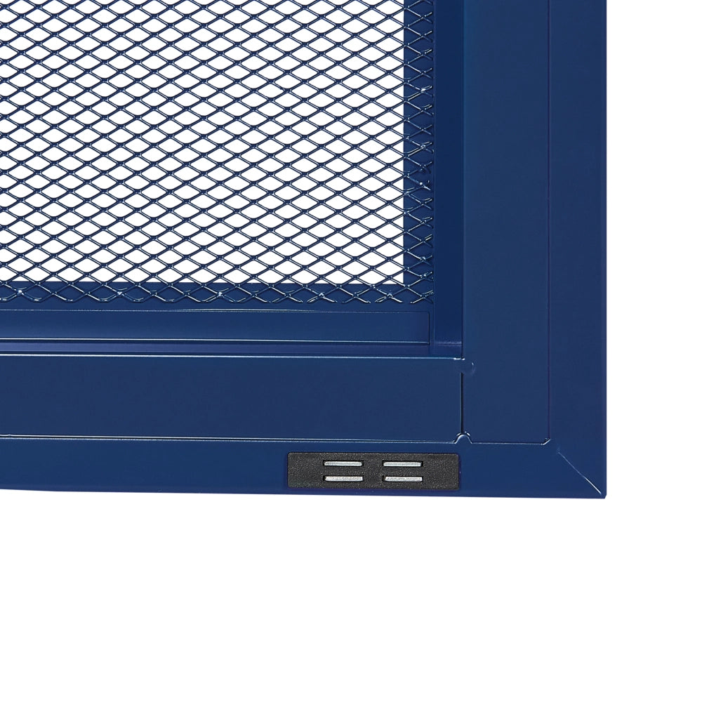 Armadio da Ufficio in Metallo Blu Navy 2 Ante con chiusura con Chiavi Design Industriale Home Office