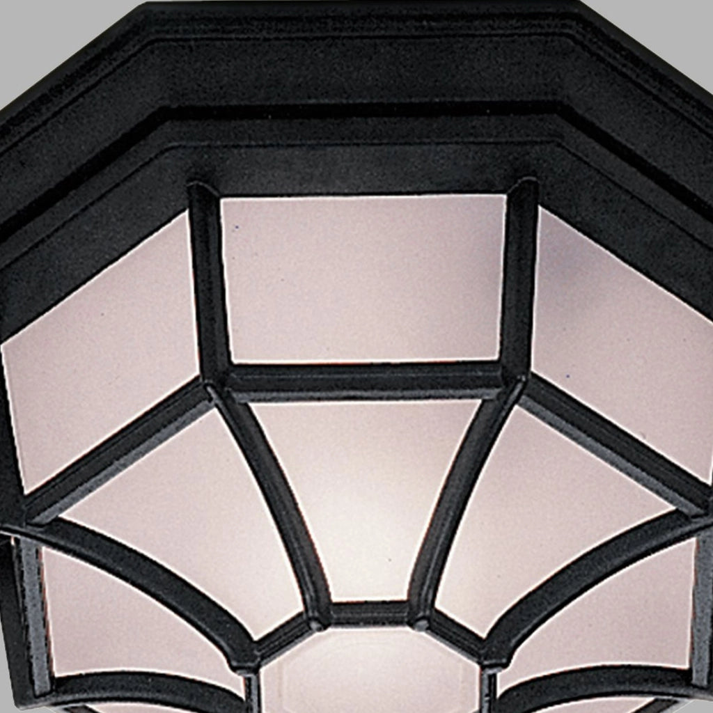 Applique Da Esterno Vintage - Decò Vermont Alluminio Nero Vetro 1 Luce E27