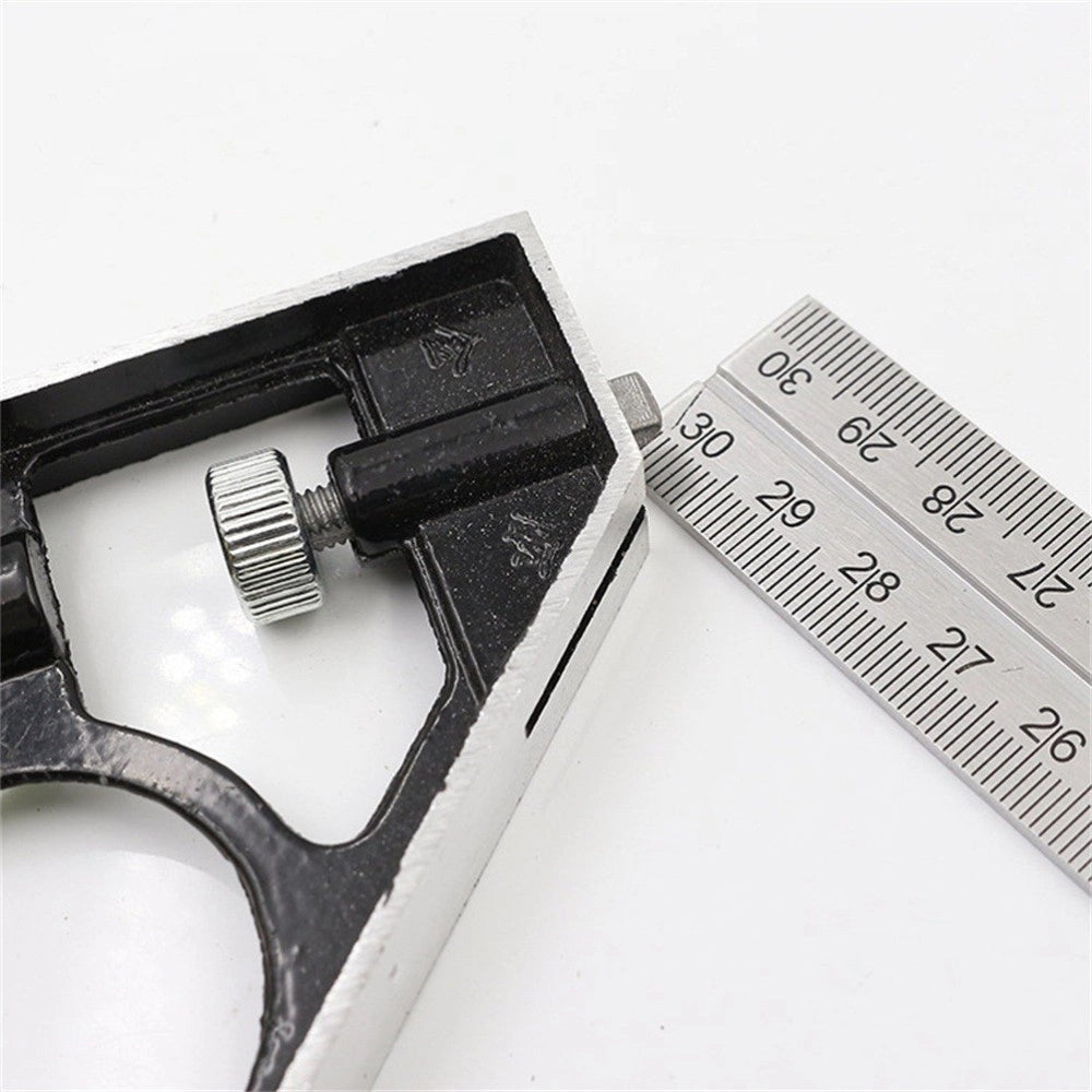 Trade Shop - Squadra Combinata Con Livella Metrica A Bolla In Alluminio Angolo 45°90° 300m -