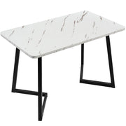 Set tavolo da pranzo e sedie con 1 tavolo e 4 sedie, in MDF e velluto grigio
