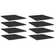 Ripiani per Libreria 8pz Nero Lucido 40x50x1,5cm Multistrato 805199