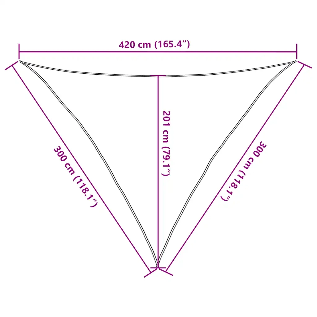 Vela Parasole-Telo Ombra-Vela Ombreggiante 160 g/m2 Nera 3x3x4,2 m in HDPE