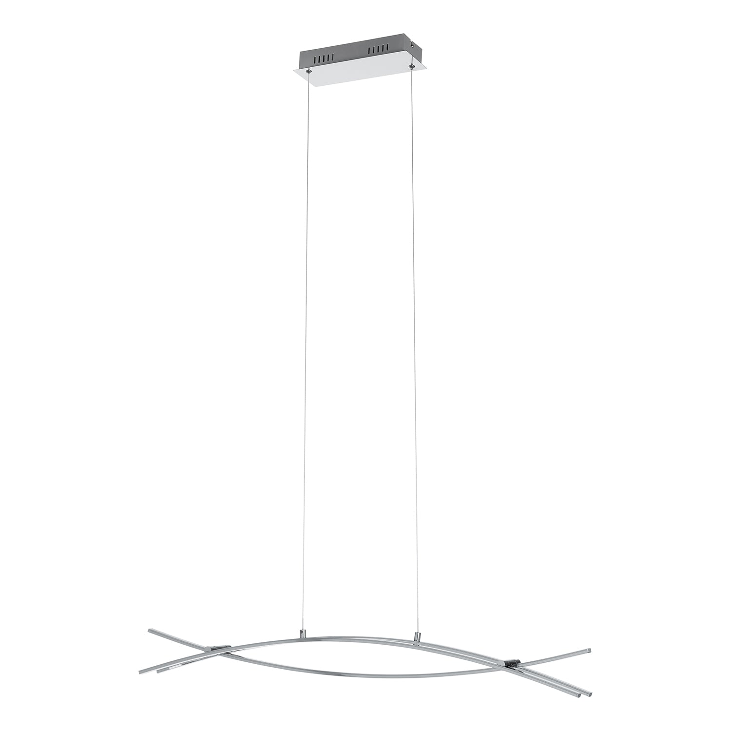 Lampadario A Sospensione Contemporaneo Nevado Alluminio Cromo 1 Luce Led 23,6W