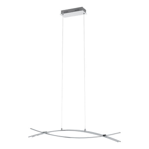 Lampadario A Sospensione Contemporaneo Nevado Alluminio Cromo 1 Luce Led 23,6W