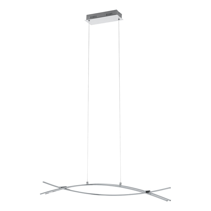 Lampadario A Sospensione Contemporaneo Nevado Alluminio Cromo 1 Luce Led 23,6W