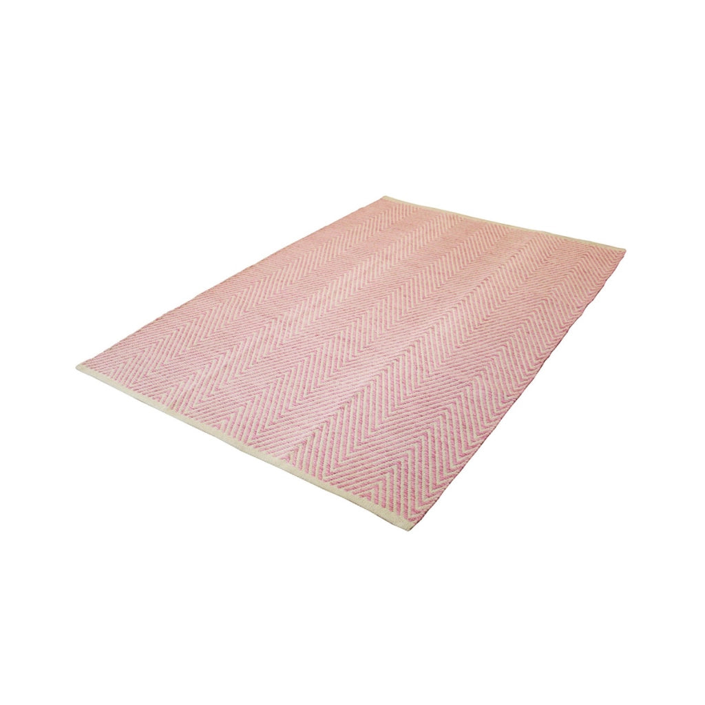 Tappeto Cocktail 500 in Cotone Tessuto a Mano Rosa