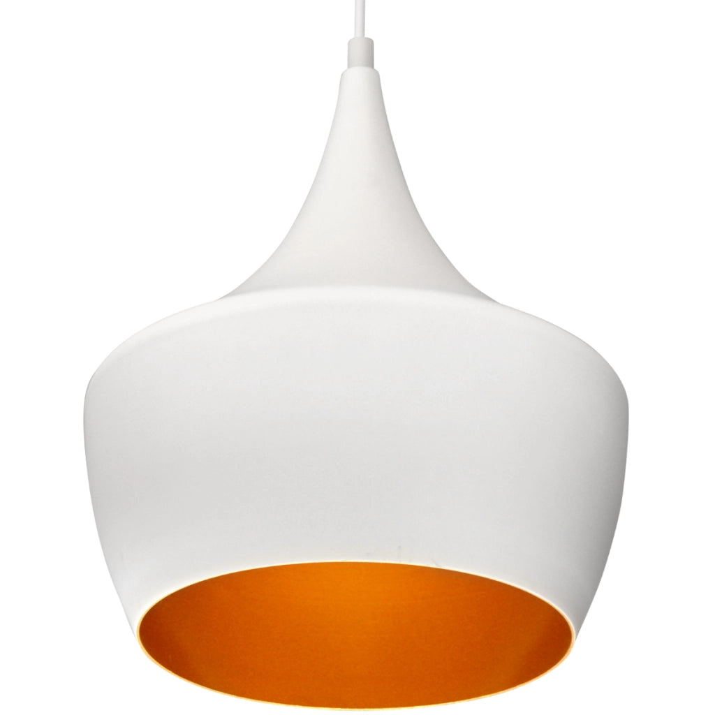 Lampada a sospensione Modern bianco/oro E27 Polux 306760