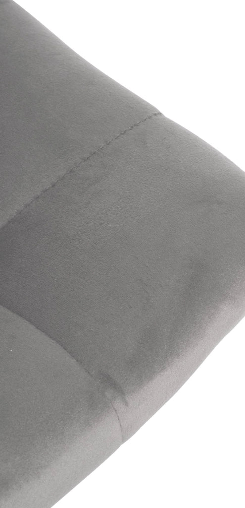 Sgabello Jerry Velvet grigio,cromo