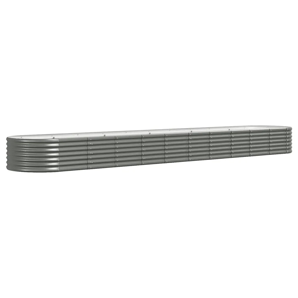 Vaso da Giardino Acciaio Verniciato Polvere 440x80x36 cm Grigio cod mxl 47886