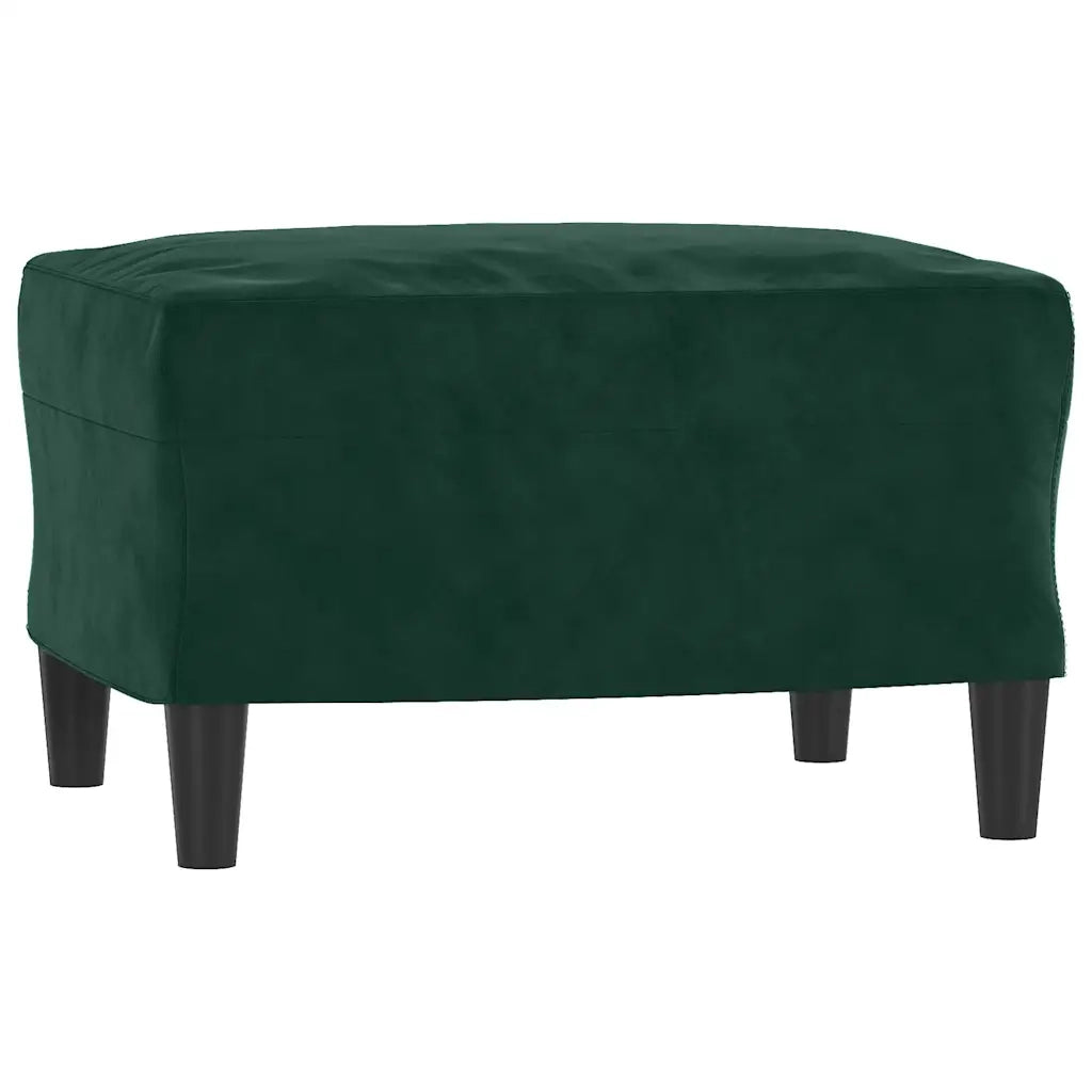 Set di Divani 3 pz Verde Scuro in Velluto