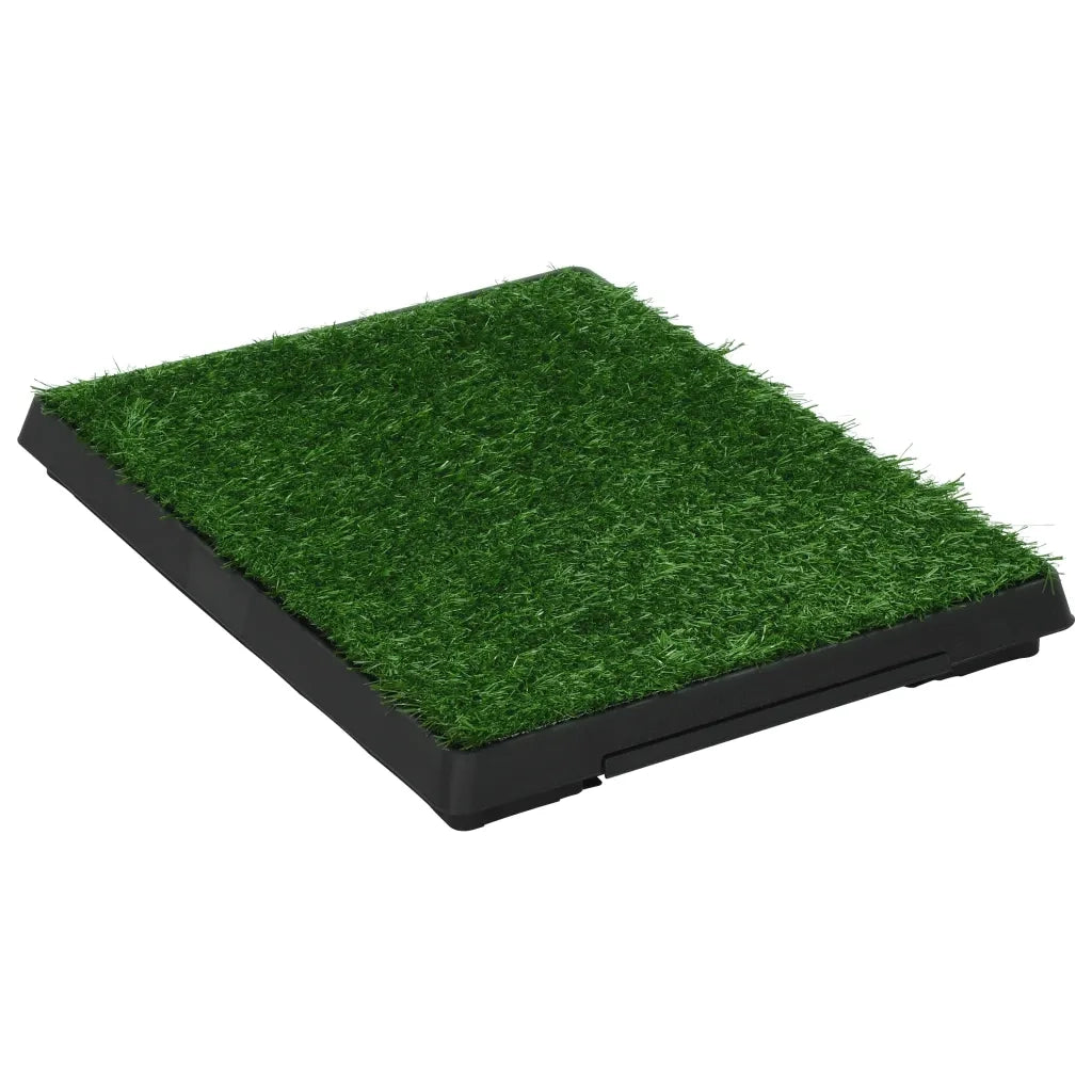 Toilette Animali con Vassoio e Prato Finto Verde 63x50x7cm WC CFW1659877
