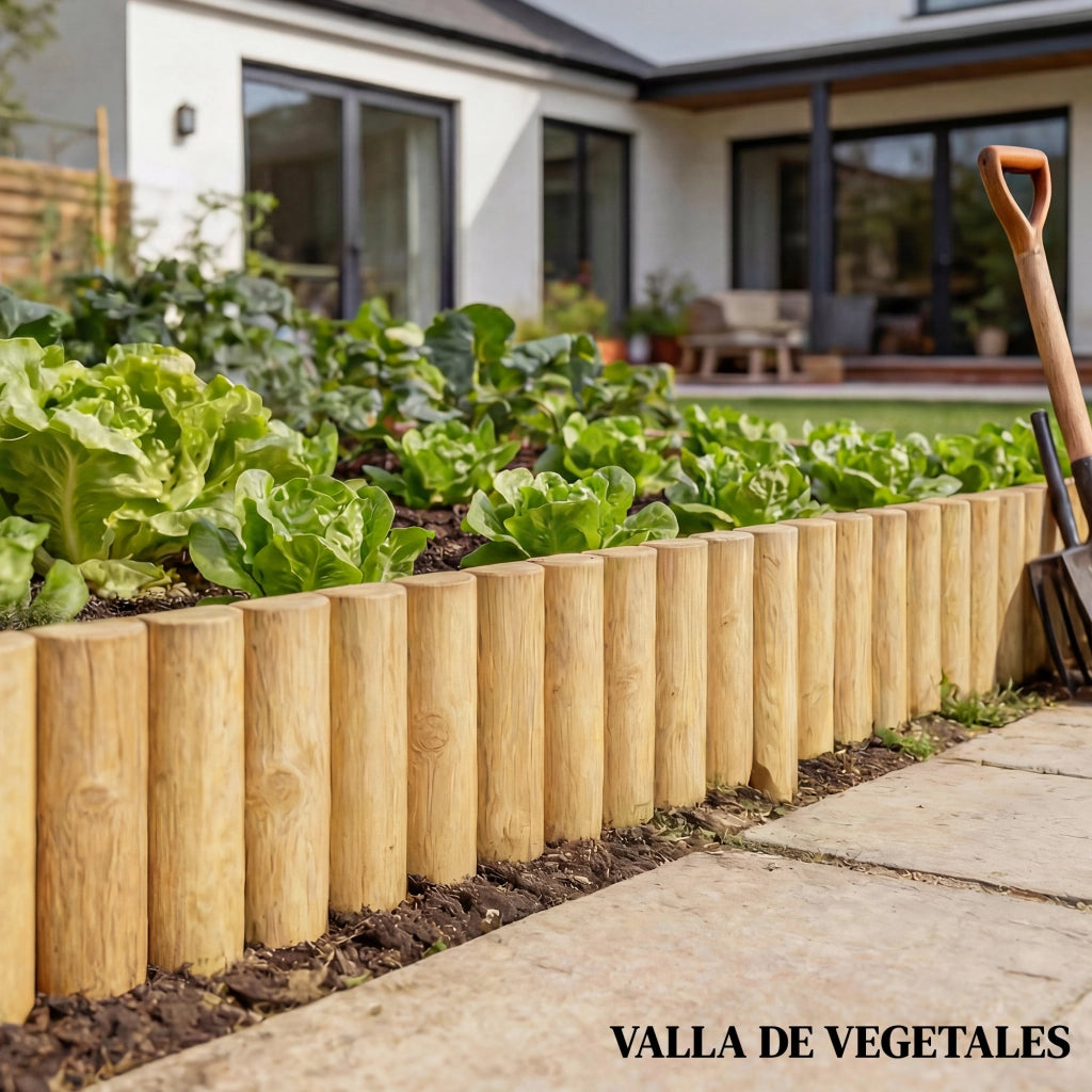 Pannello Decorativo Giardino ¨C Xylo ¨C Legno Naturale 176x38 cm
