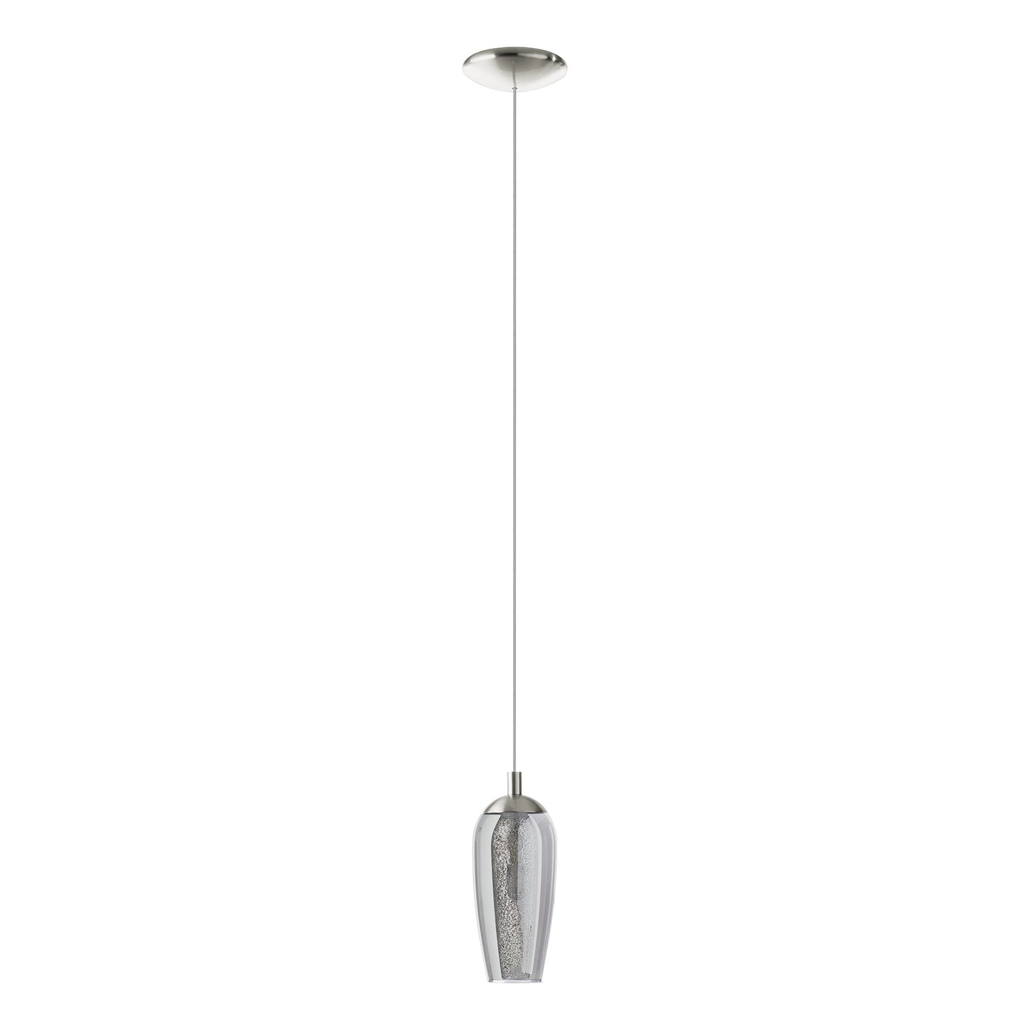 Lampadario A Sospensione Moderno Farsala Acciaio Nichel Satinato 1 Luce G9 3W