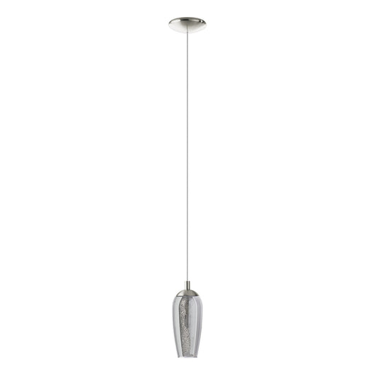 Lampadario A Sospensione Moderno Farsala Acciaio Nichel Satinato 1 Luce G9 3W