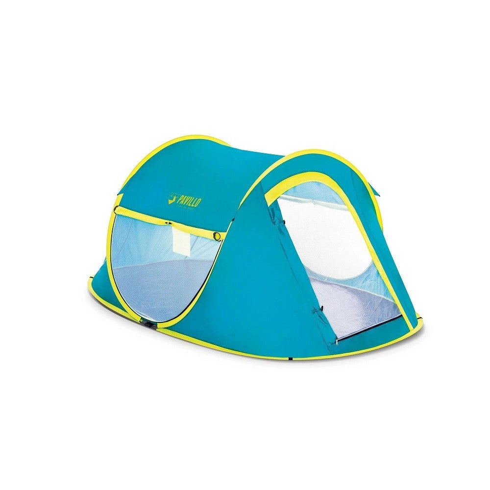 Trade Shop - Tenda Da Campeggio Pop-up 2 Persone Tasca Interna Zanzariera 235x145x100cm 68086 -