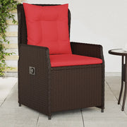 Sedie da giardino reclinabili 2 pz in Polyrattan Marrone 368658