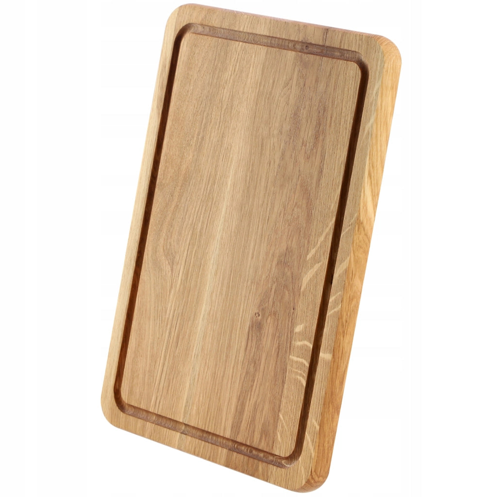 Tagliere da cucina in legno KADAX 35x25 cm, in rovere massello, ideale per servire.