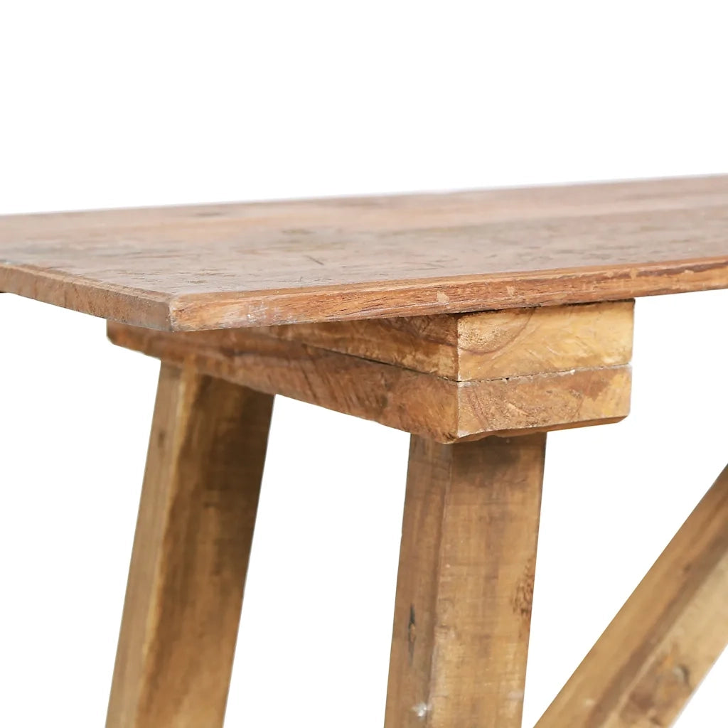 Tavolo Consolle 130x40x80 cm in Legno di Recupero Misto 283916