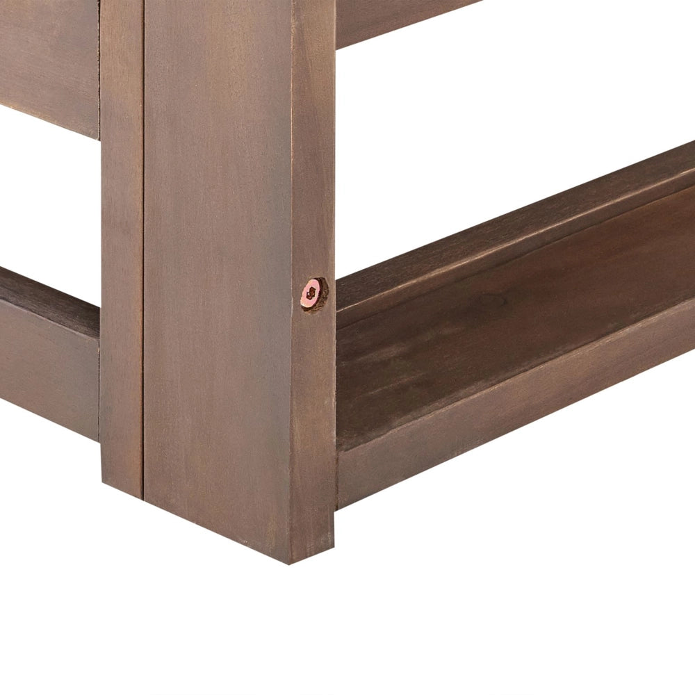 Set da giardino 2 posti in legno di acacia con cuscini tortora lato destro moderno elegante