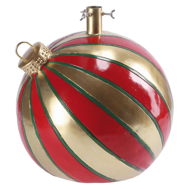 MAURY'S BASE SUPPORTO ALBERO DI NATALE CON PALLINA ROSSA E ORO Ø 42X44H CM