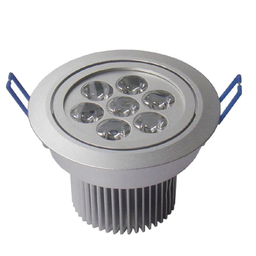 Trade Shop - Faro Faretto A Led 7w Da Incasso A Molla Con Alette Calda Fredda Driver Incluso -