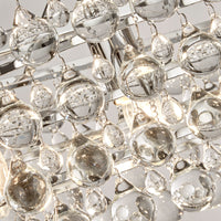 Lampadario Contemporaneo Michelle Acciaio Cromo Vetro 5 Luci E27