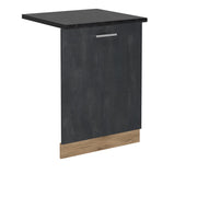 Pannello frontale della lavastoviglie R-Line Calce nera/Rovere dorato 60 cm, PL Antracite Vicco
