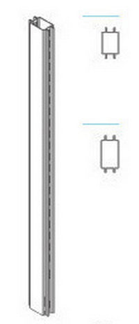 zaf piantana bifacciale per gondola grigia cm.9x140h cod:ferx.96355