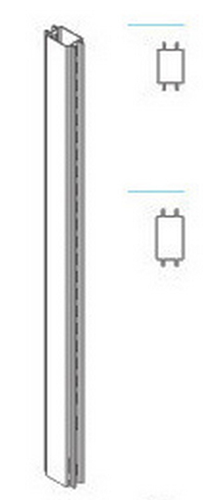 zaf piantana bifacciale per gondola grigia cm.9x140h cod:ferx.96355
