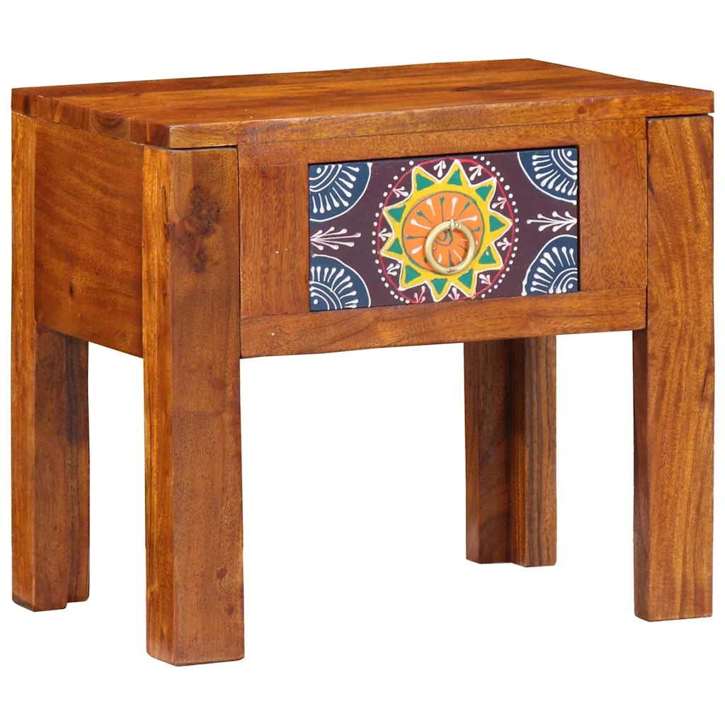 Tavolo laterale | Tavolino con cassetto Marrone 40 x 30 x 36 cm