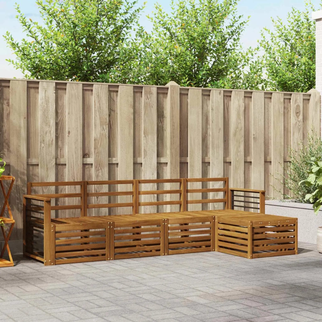 Set divani 5 pcs Naturale Legno di Acacia Massello 3374659