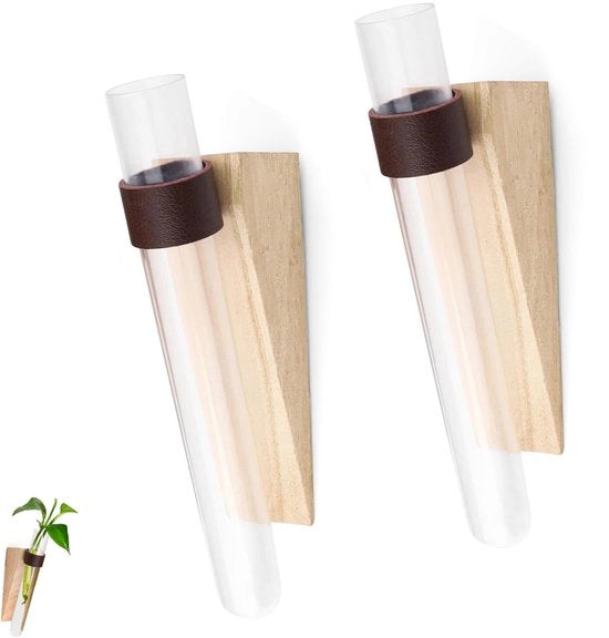 Sistema di coltivazione 2 in 1, plastico e legno, vaso a reazione per fiori, elegante e leggero, senza bisogno di forare, vaso per fiori, adatto per camere da letto, balconi e finestre