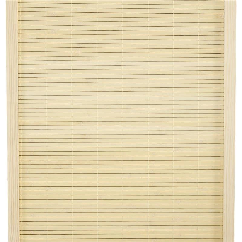 PARAVENTO PER INTERNO PIEGHEVOLE A 4 ANTE, DIVISORIO IN BAMBÙ DI RATTAN, 180X1.6X180 CM