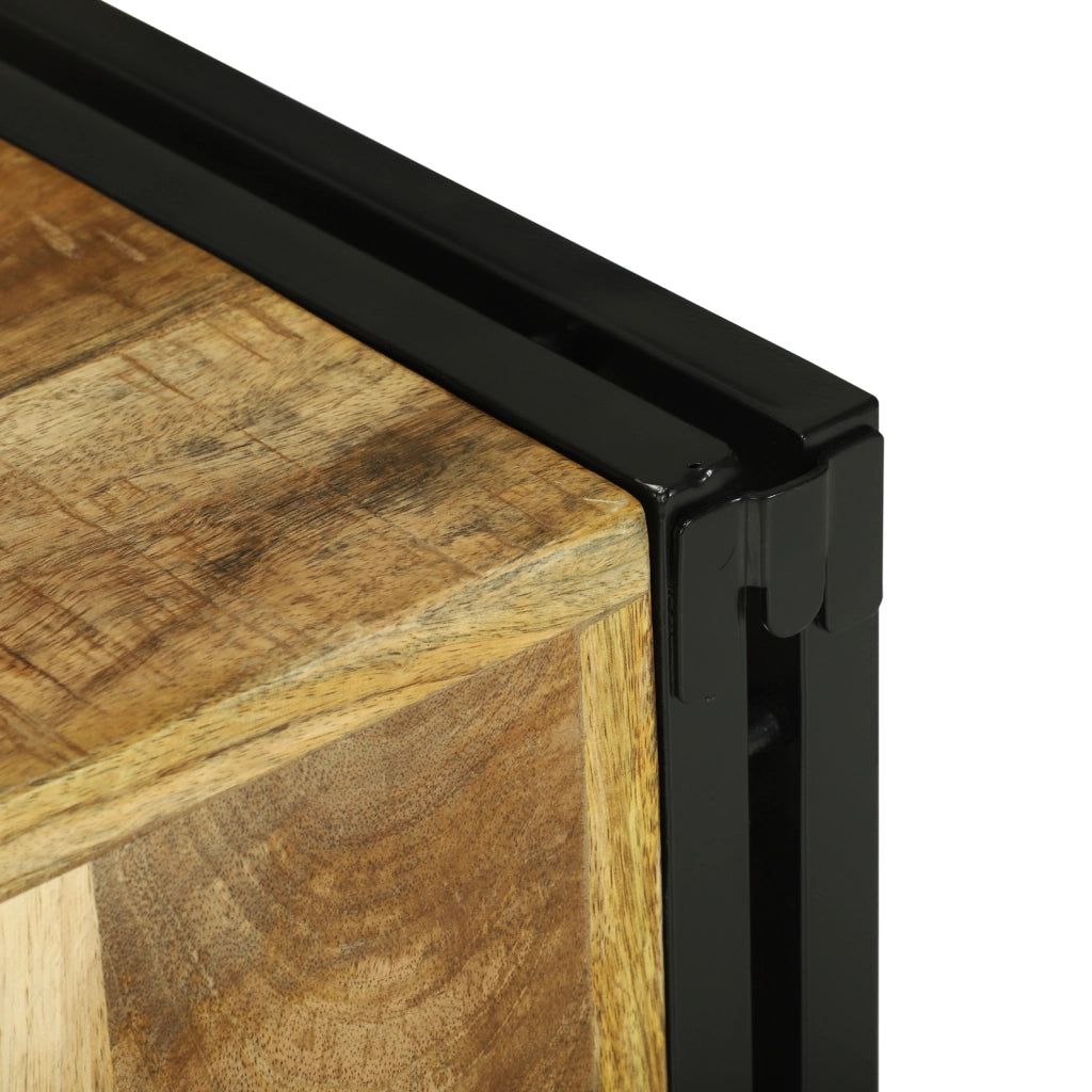 Portabottiglie 34.5 x 35 x 39 cm Legno Massiccio di Mango Grezzo