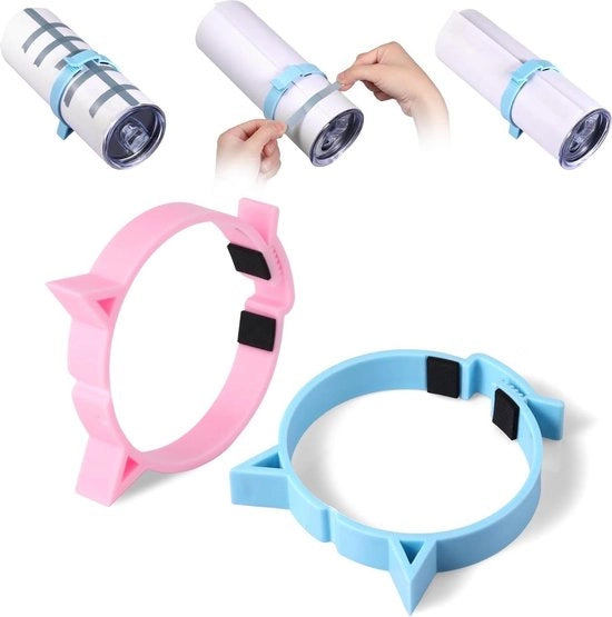 2 pezzi di Pinch Tumbler Clamp - Blu Rosa - Strumento di Presa per Carta Sublimata & Tumblers