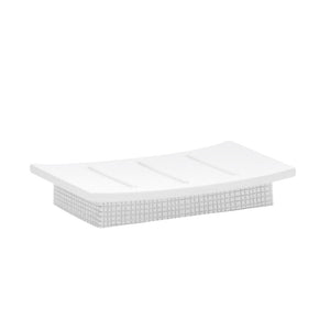 Porta saponetta da appoggio serie next in poliresina bianca