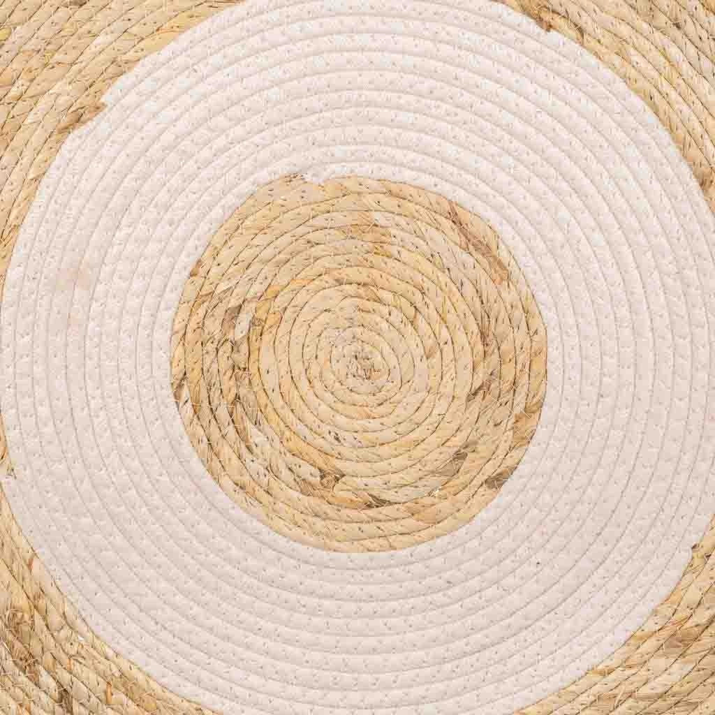 Tappeto marrone in fibra naturale intrecciato a mano d100x1h