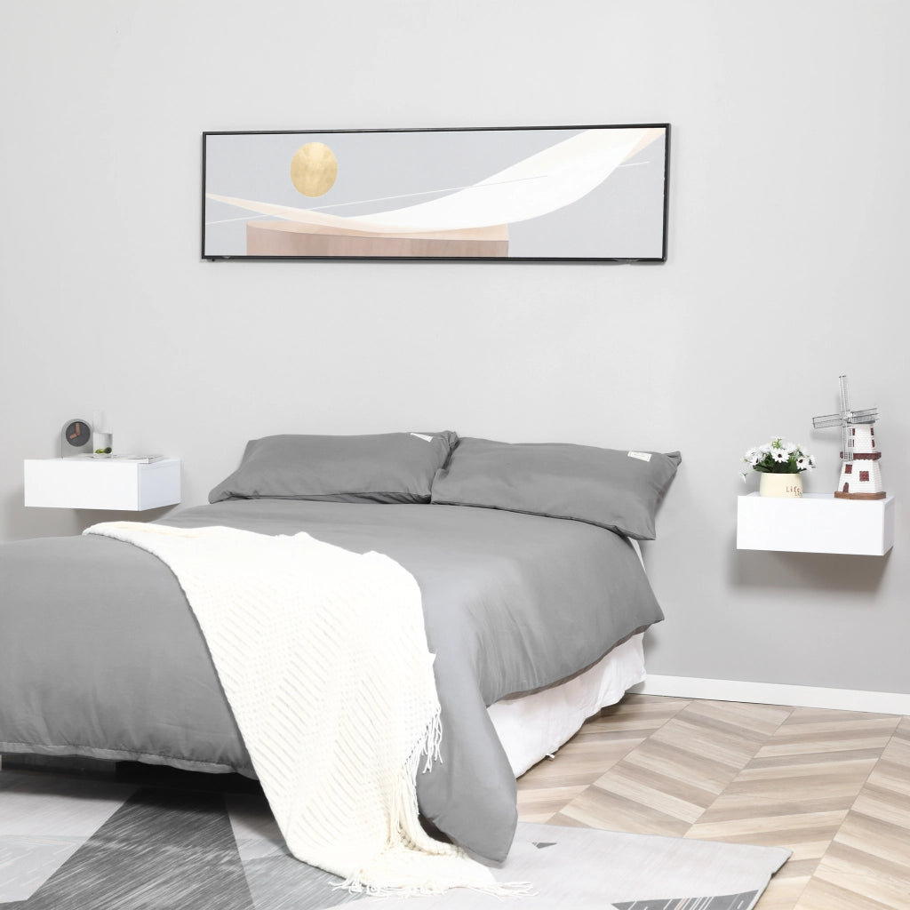 Comodini a Parete ¨C zephmum ¨C Bianco 40x30x15 cm