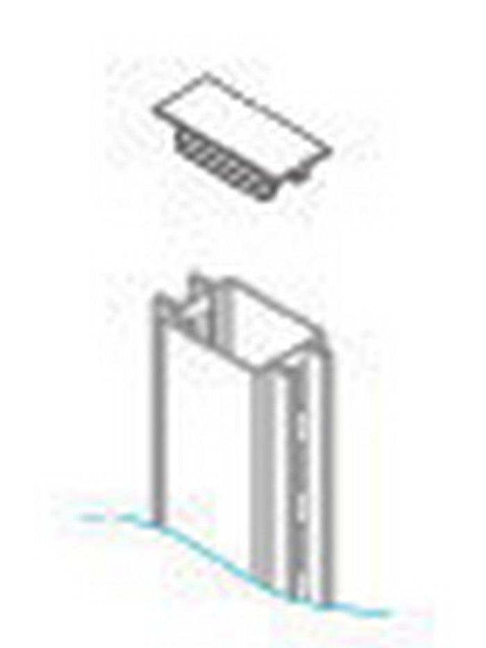 zaf scaffalatura tappo x piantana bifacciale gondola grigio cod:ferx.96380