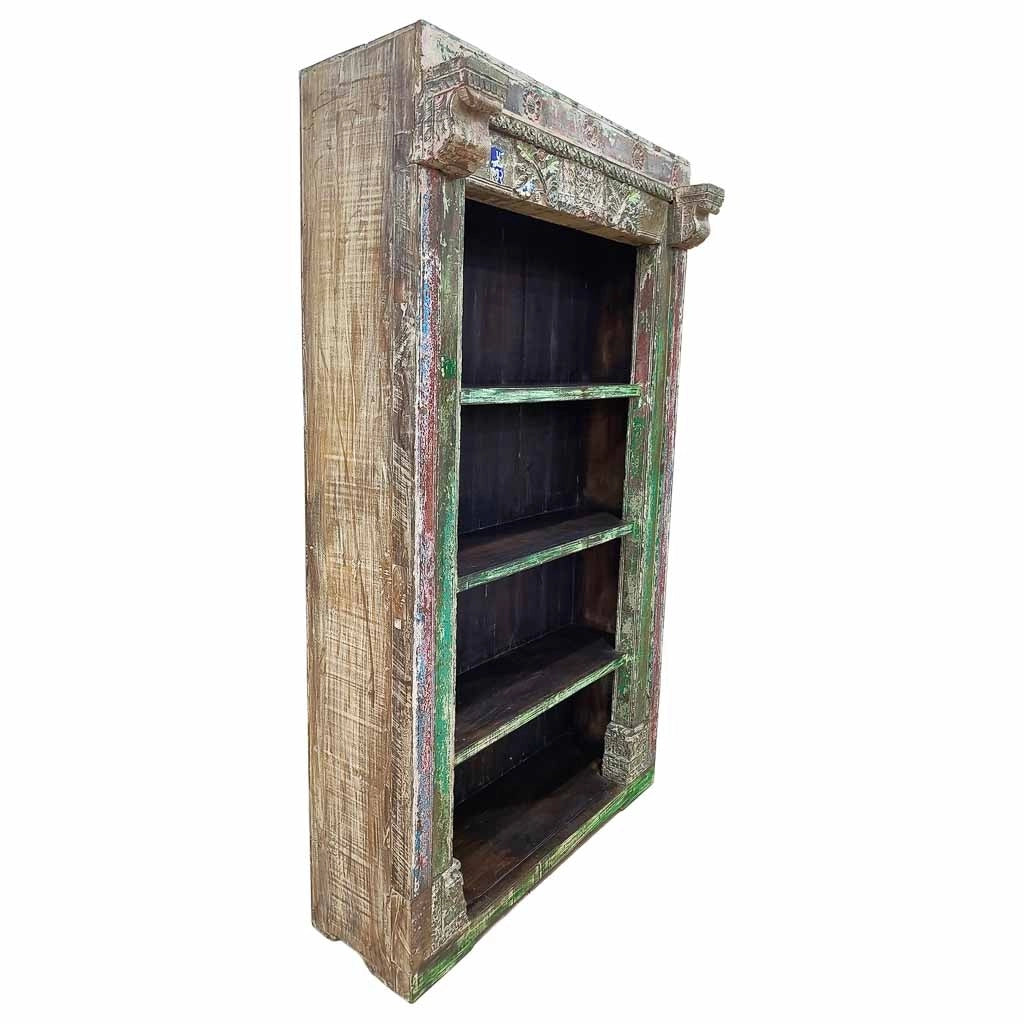 Scaffale in legno fatta a mano 134x49x217h cm