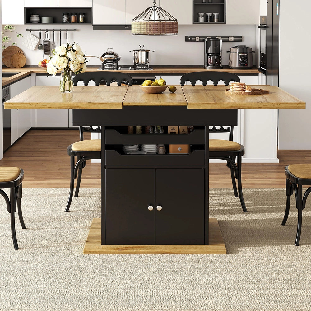 Tavolo estensibile - Xylo - 110-140x80cm con 2 cassetti e ripiano