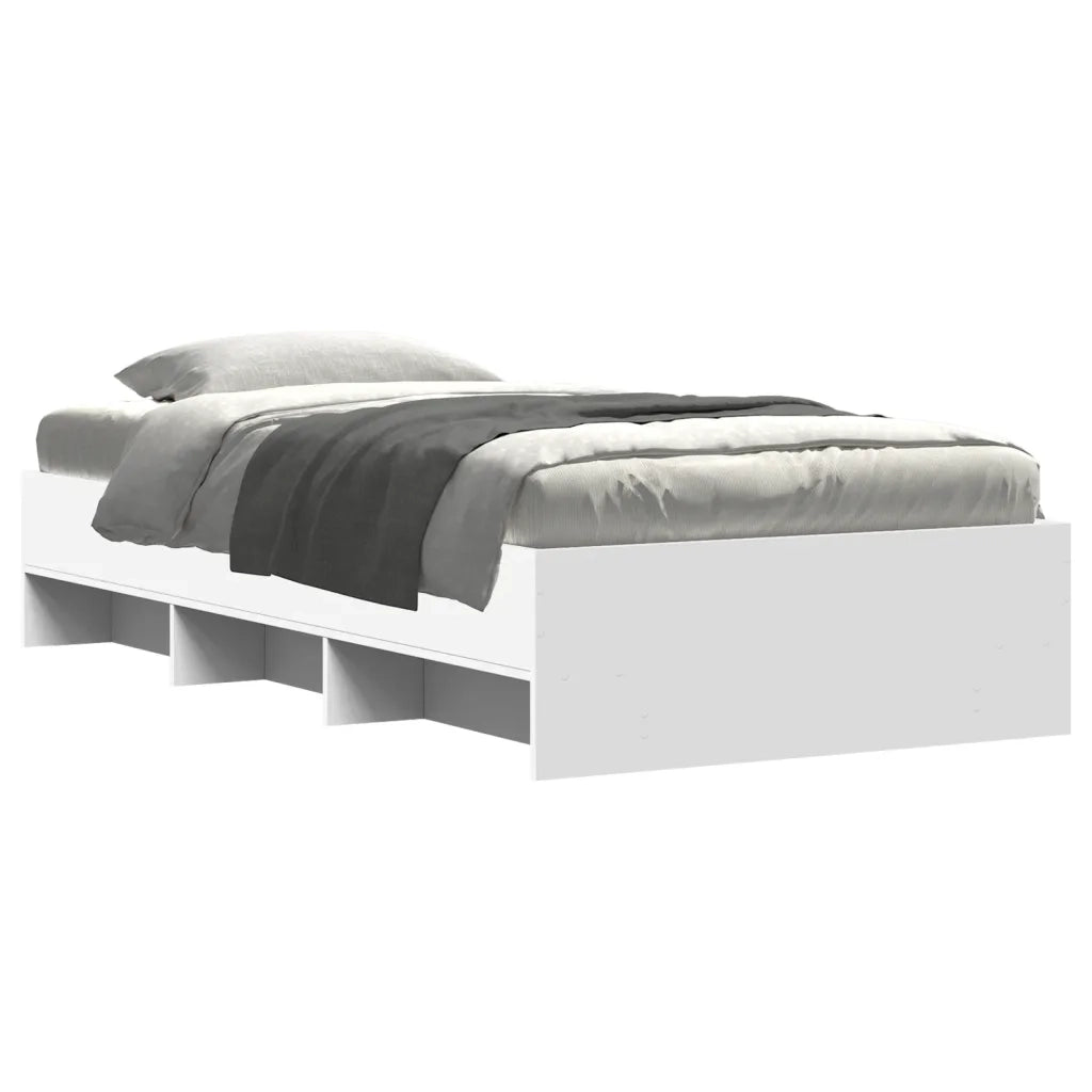 Giroletto-Struttura Letto Bianco 100x200 cm in Legno Massello 226049