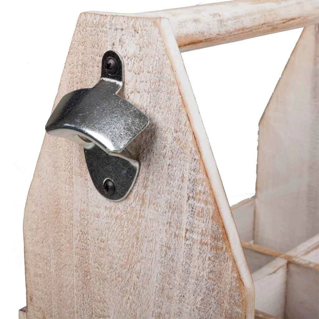 Portabottiglie in legno marrone 27x19x33h