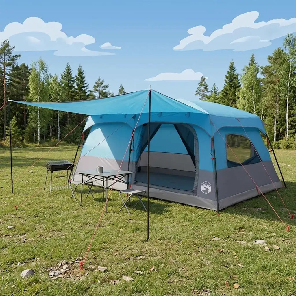 Tenda Familiare Blu 500 x 400 x 230 cm Poliestere e Acciaio 42028502