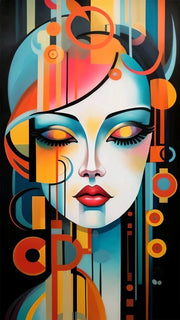 Diamantschilderij Vierkante Stenen XXL per Foto, 40 x 70 cm, Stile Abstracto, Set Completo con Accessori per Decorazione di Interno