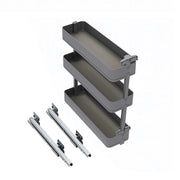 Carrello estraibile con cestelli e carrello del pane Titane con fissaggio inferiore con chiusura soft, modulo 300mm